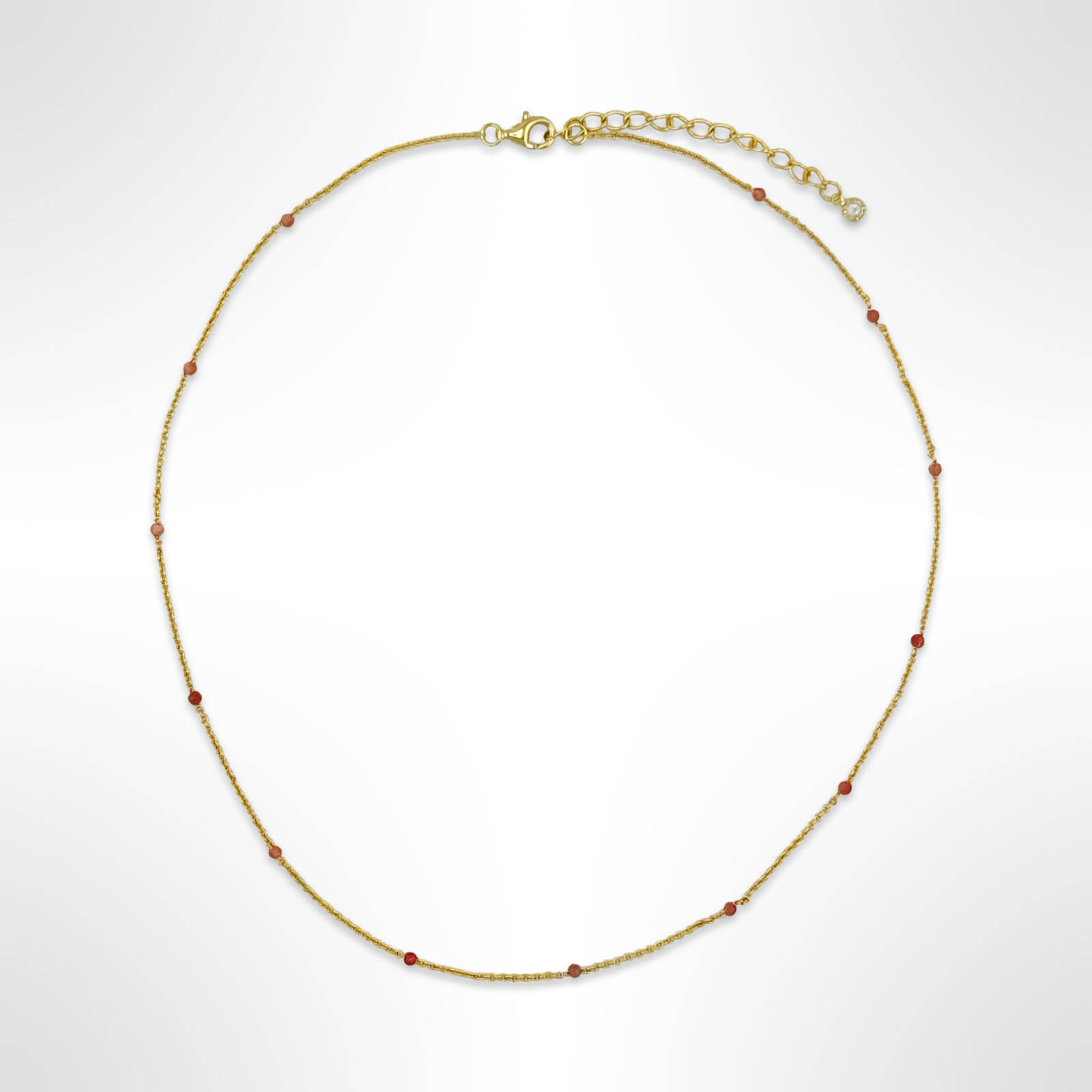 Pink tourmaline satellite necklace