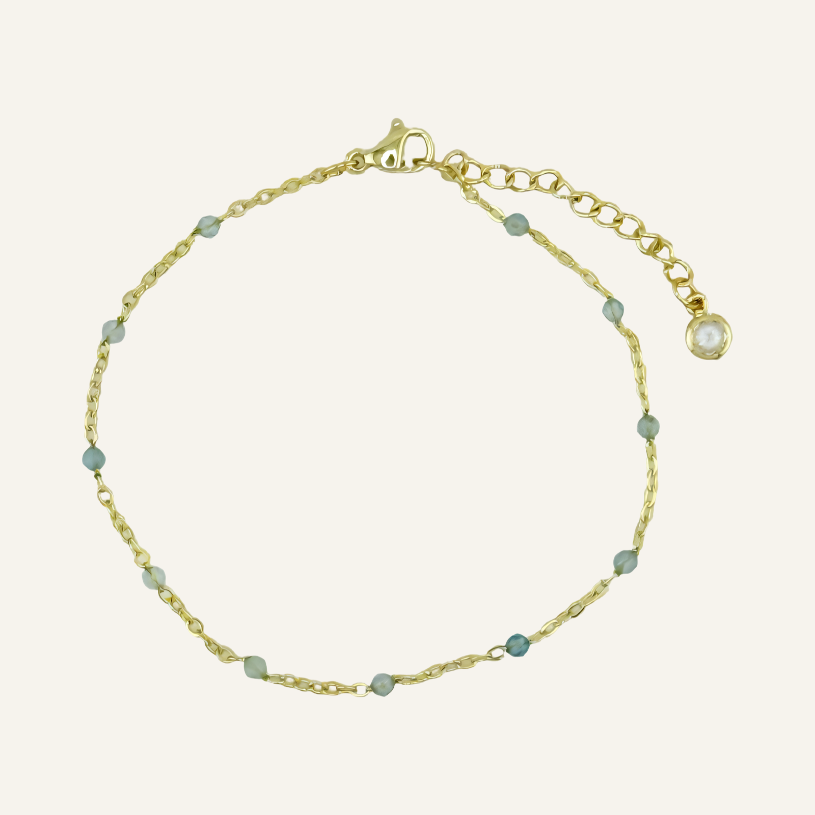 Aquamarine satellite bracelet