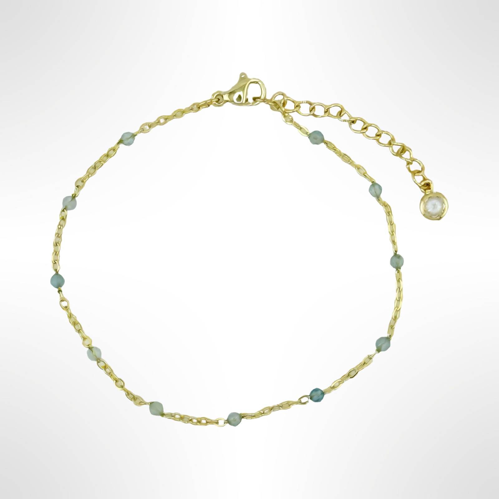 Aquamarine satellite bracelet