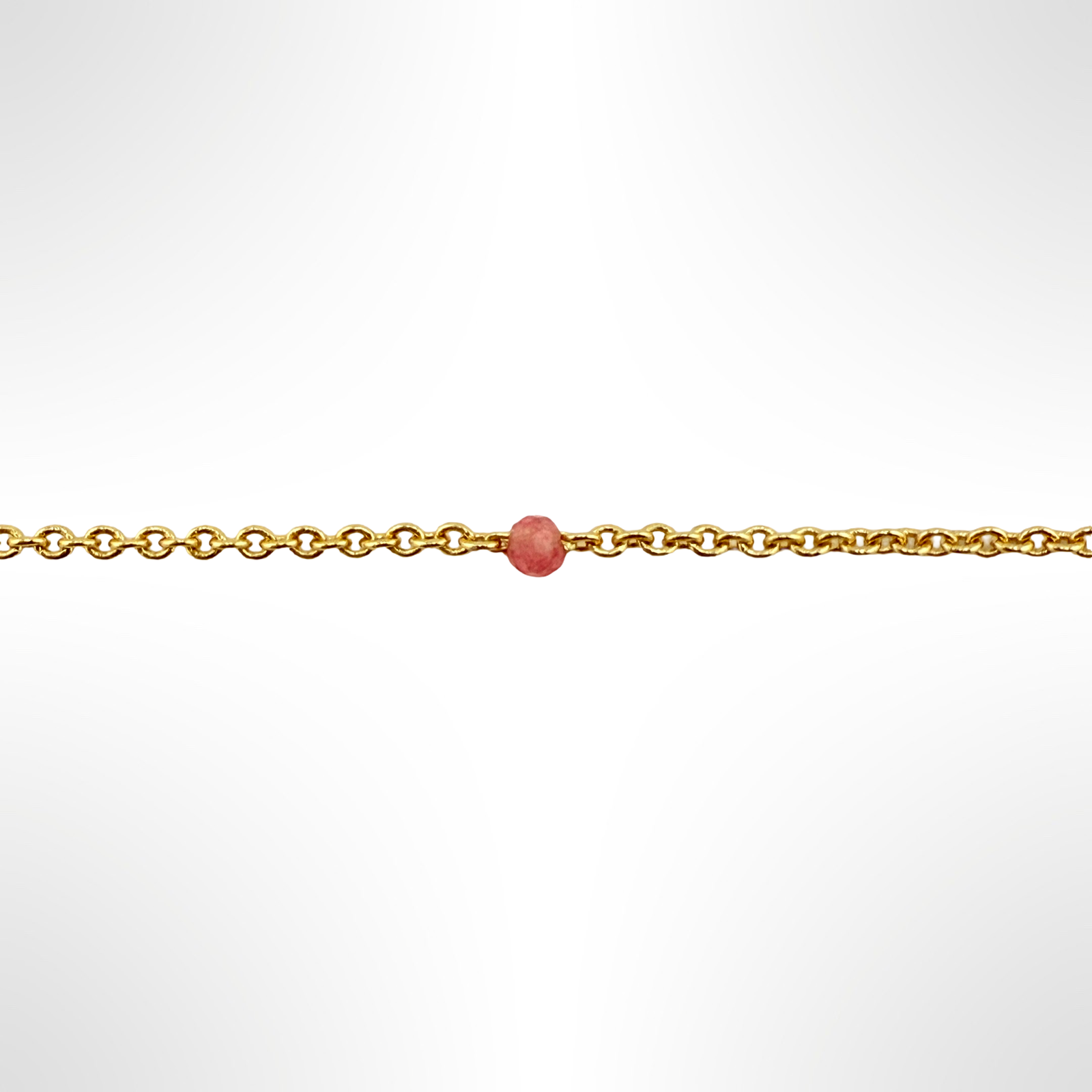 Pink Tourmaline Station Necklace